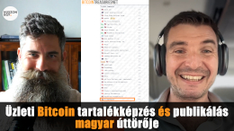 Üzleti Bitcoin tartalékképzés és publikálás magyar úttörője